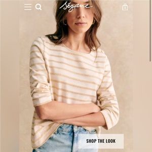 ✨Sezane Colette Top ecru/gold